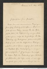 Nachlass Franz Steindachner, Brief von Johann Wilhelm Spengel an Franz Steindachner (02.05.1882), Inv.Nr. 502.01, Seite 1